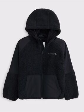 Abercrombie sherpa-lined nylon jacket